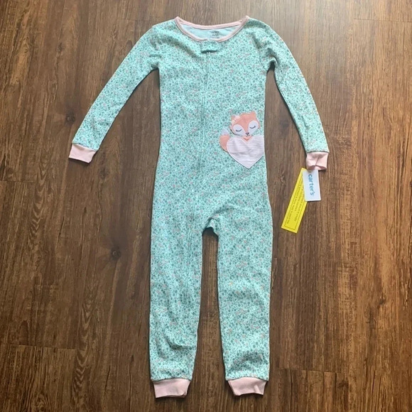 Carter’s Floral Pajamas Onesie 5T - Picture 1 of 7